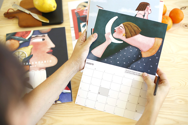 07-Detalle-lamina-calendario-ilustracion-mujer-beso-raquel_feria