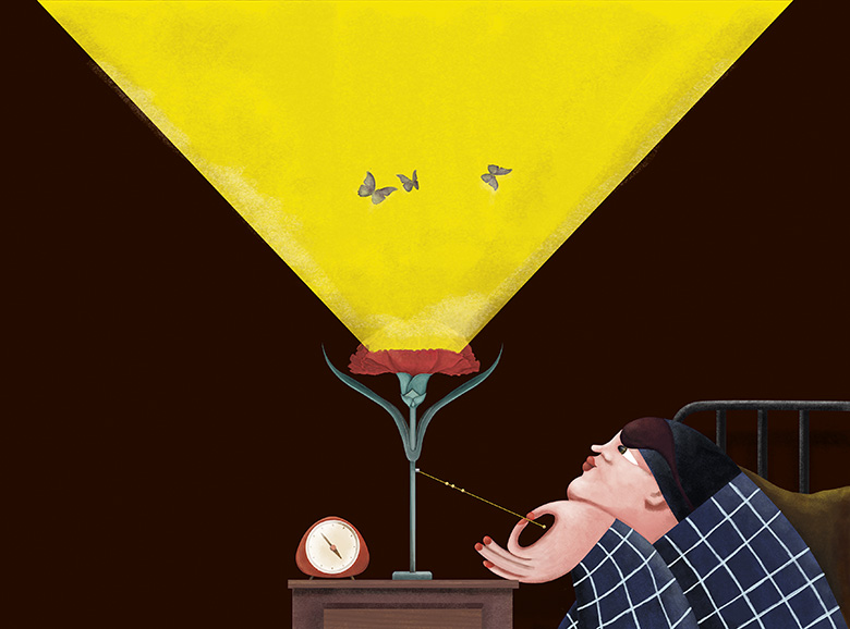 Ilustración editorial para la memoria de sostenibilidad de Ecolec sobre electrodomésticos y plantas