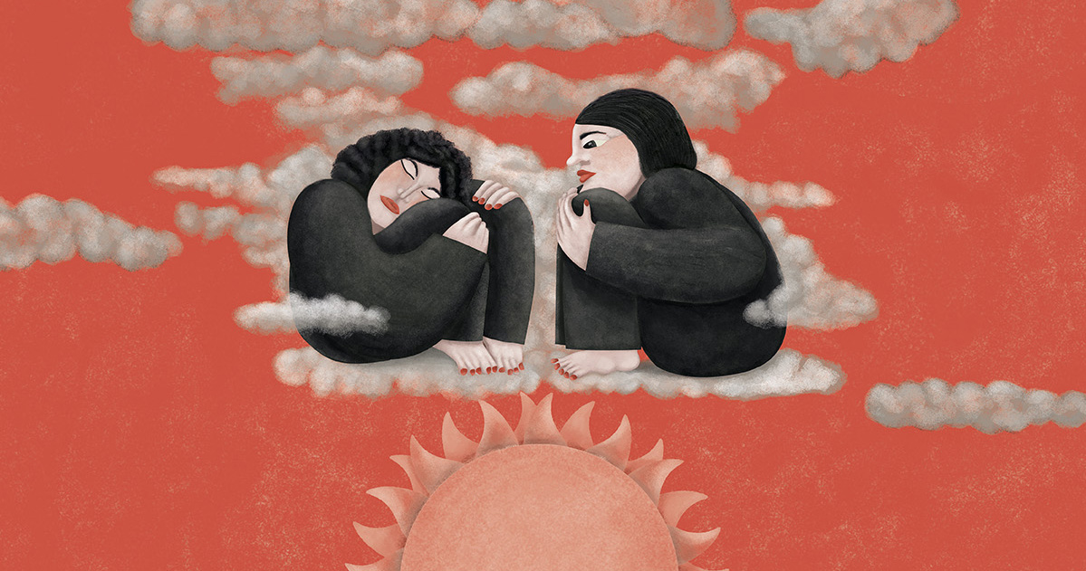 Ilustración editorial emocional de relato sobre el aborto