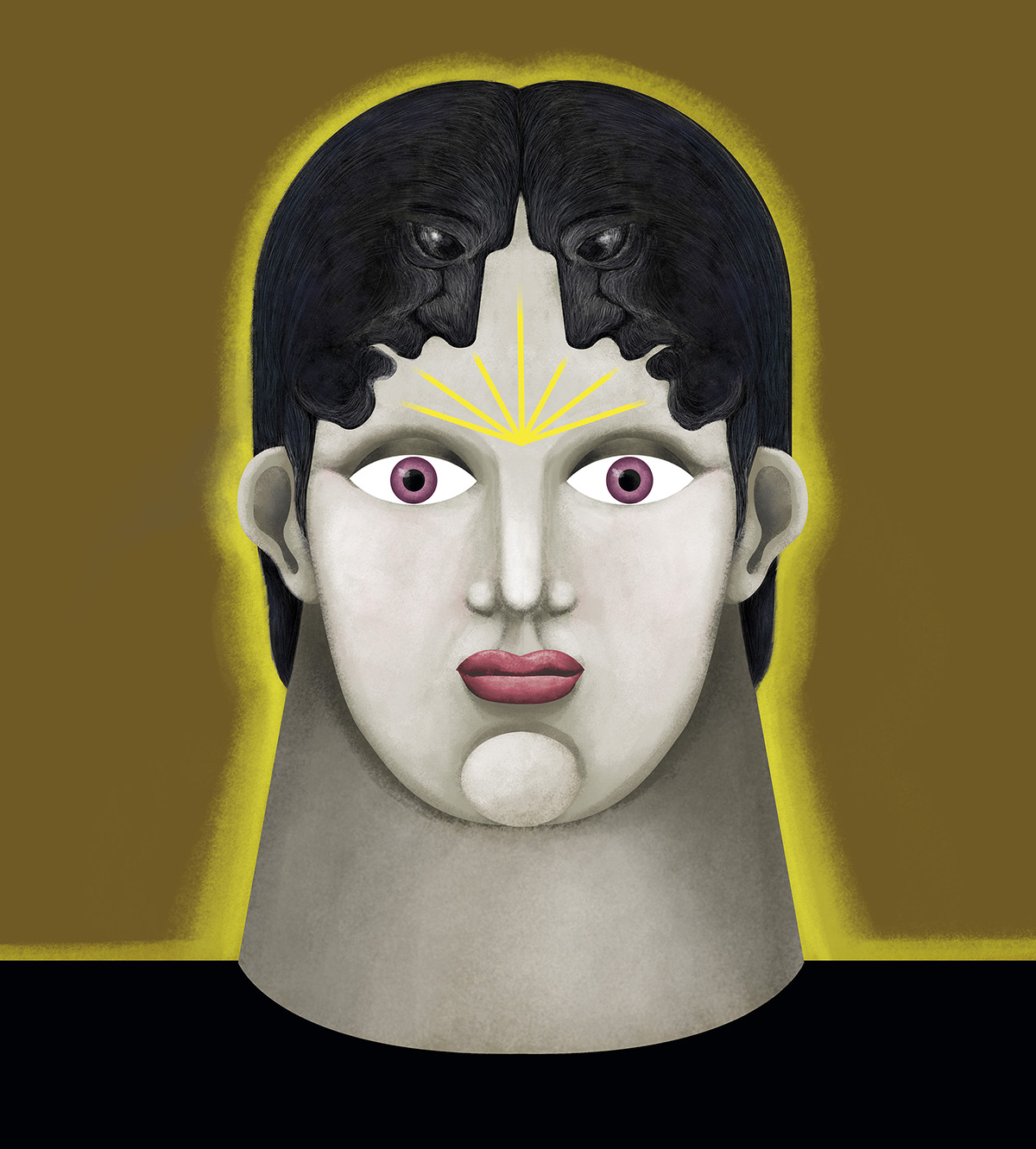 Ilustración editorial esquizofrenia