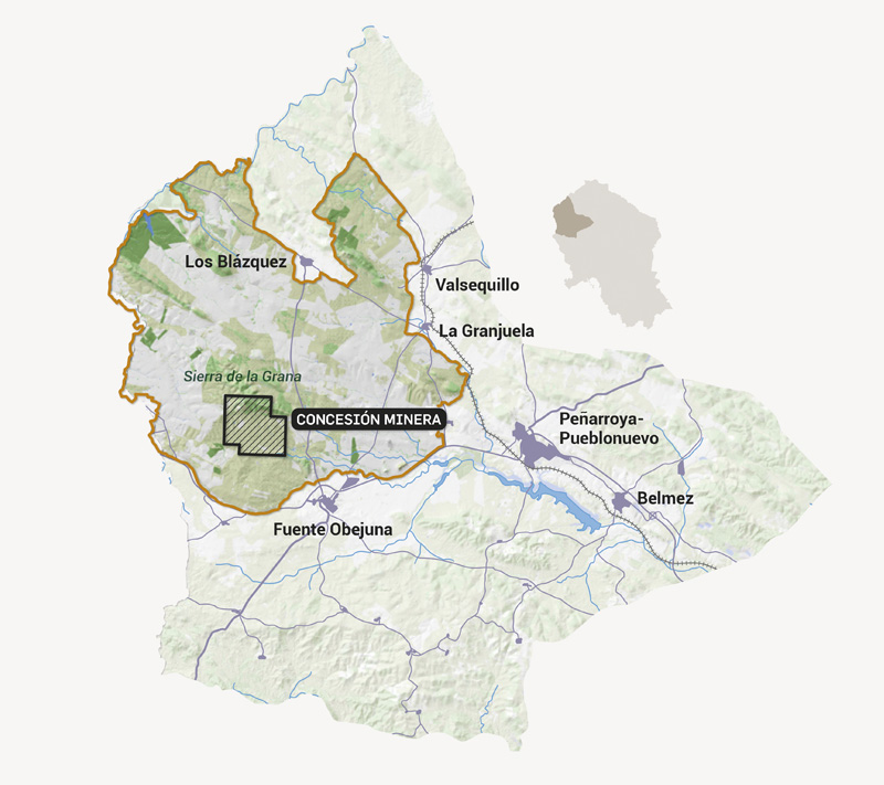 Infografía científica sobre el proyecto minero Mina Oropesa: restauración e impactos ambientales