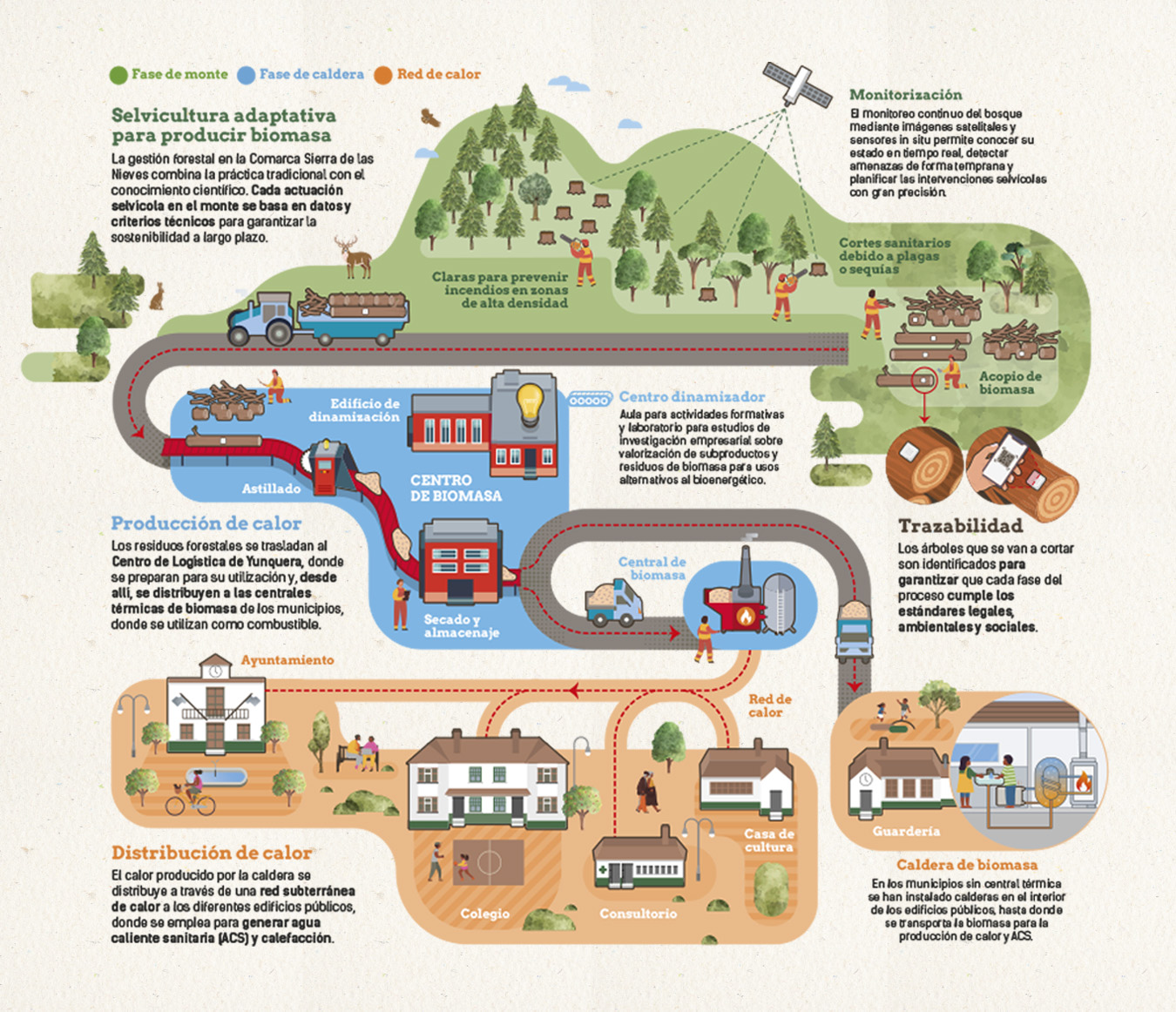 Ilustración vectorial con perspectiva para póster científico divulgativo